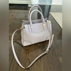 Rebecca Minkoff bag, perfect condition, 14”x11”x6”, light purple/gray color.